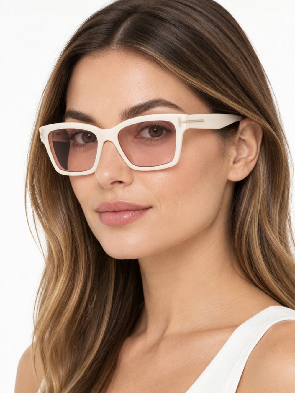 NEW Tom Ford FT1085 25Z Ivory Sunglasses Authentic